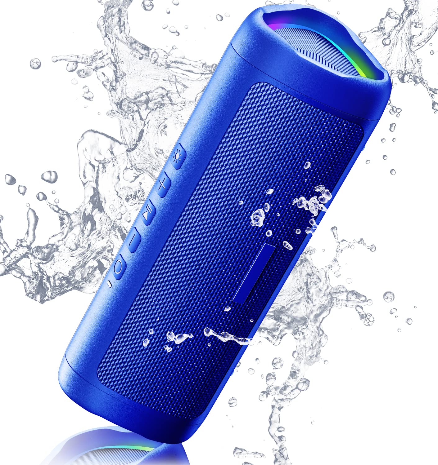 BolaButty brand Bluetooth speaker front view with rich stereo sound for home listening
