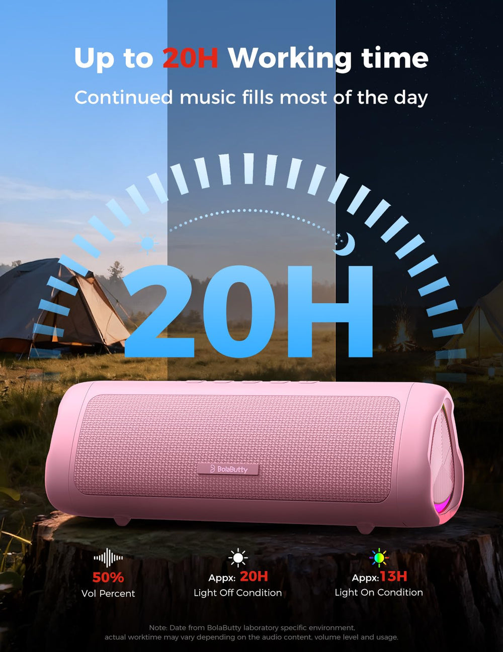 BolaButty portable speaker at beach party setup