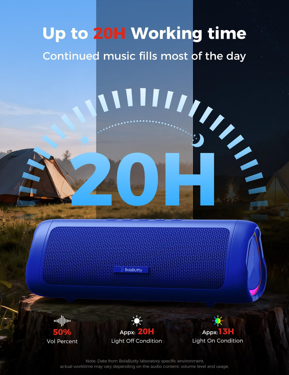 BolaButty waterproof speaker on a beach scene ready for poolside use
