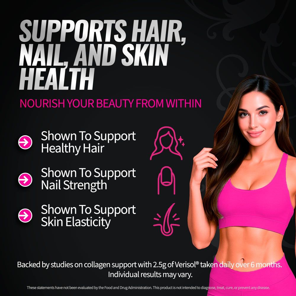 Bold Buns Creatine for Women Verisol collagen supports skin elasticity