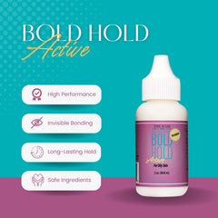 Bold Hold Active Reloaded applied on skin demonstrates thin layer for strong hold.