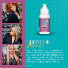 Bold Hold Active Reloaded drying clear bond on skin under humid conditions.