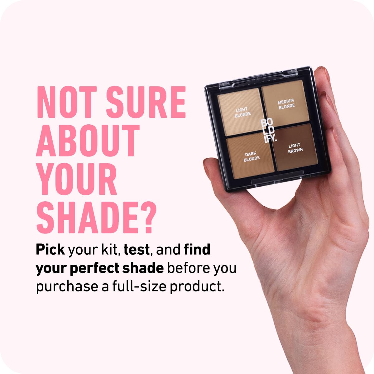 Boldify pressed compact enables mess-free application.