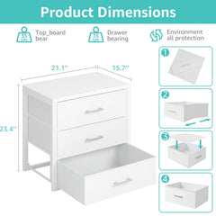 BOLUO fabric drawer close-up showing soft folds and sturdy load support
