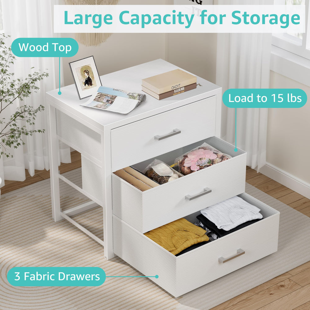 BOLUO 3-drawer unit open reveals large interior space for easy access