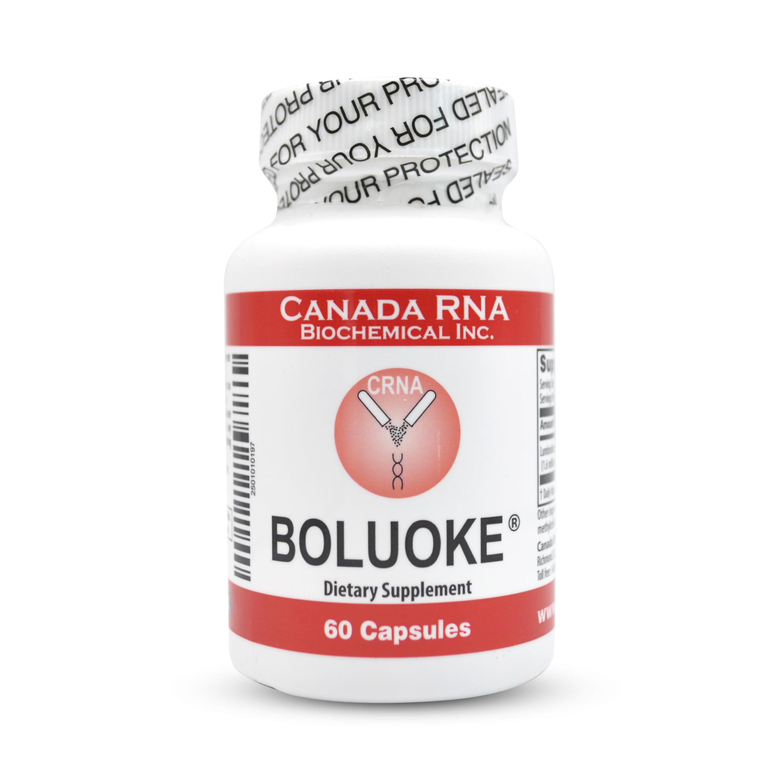 Boluoke Canada RNA bottle with capsules; supports fibrin breakdown and healthy coagulation balance.