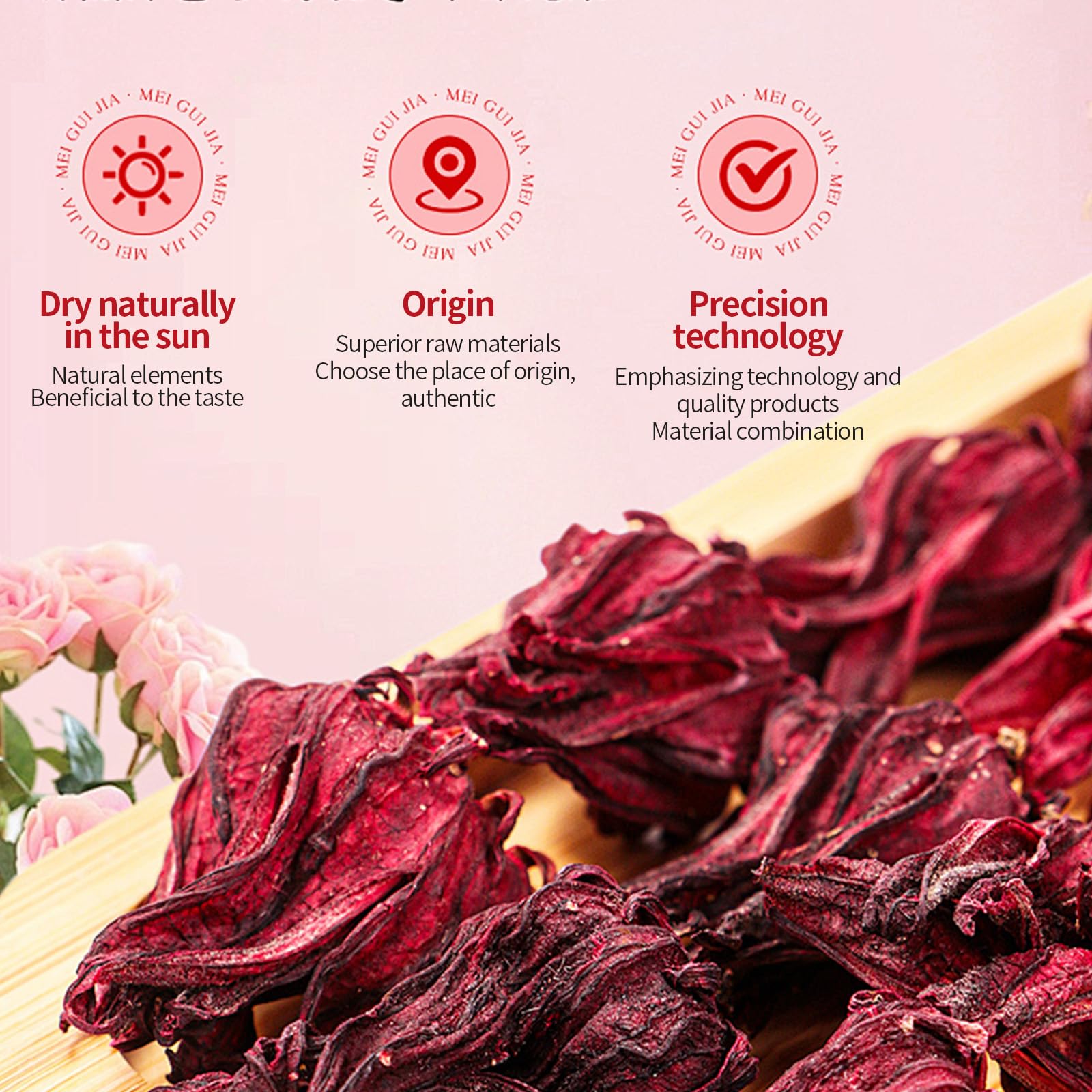 Iced hibiscus tea by Bombala with lemon, refreshing and caffeine-free.