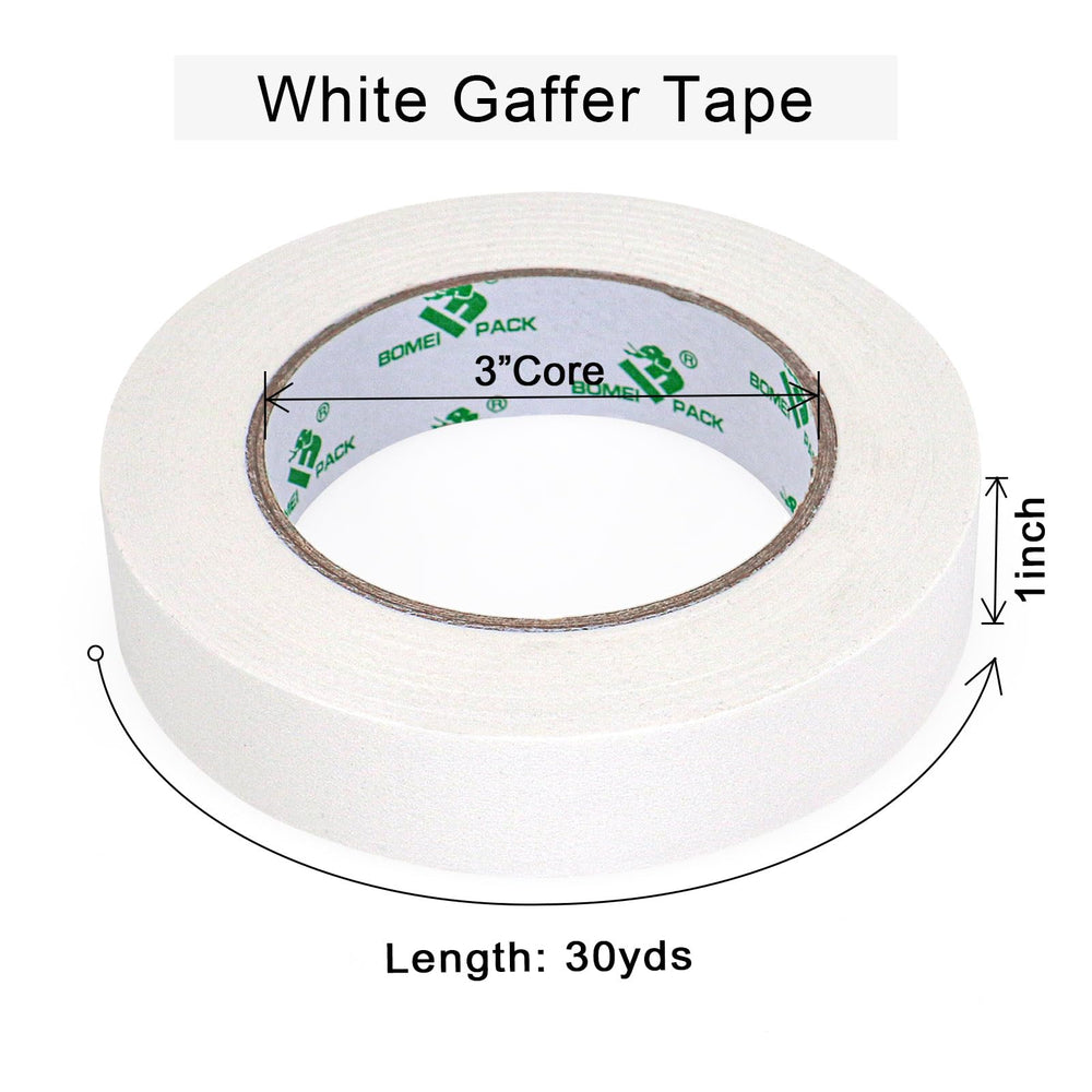 Removal leaves no residue on surfaces with BOMEI PACK white gaffer tape