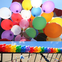 BOMSI rainbow balloon bouquet offering colorful centerpiece options.