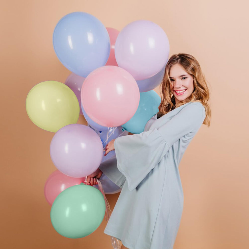 BOMSI Pastel Balloons Easter garland adds pastel charm to spring events.