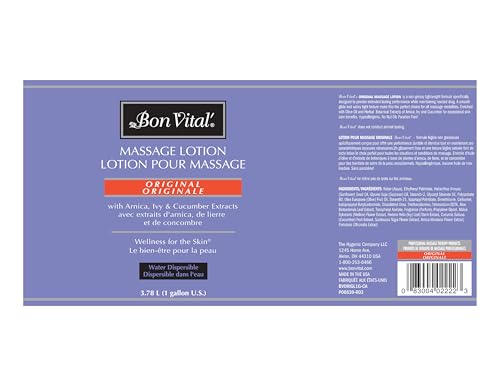 Bon Vital' Original Massage Lotion hands applying for controlled massage