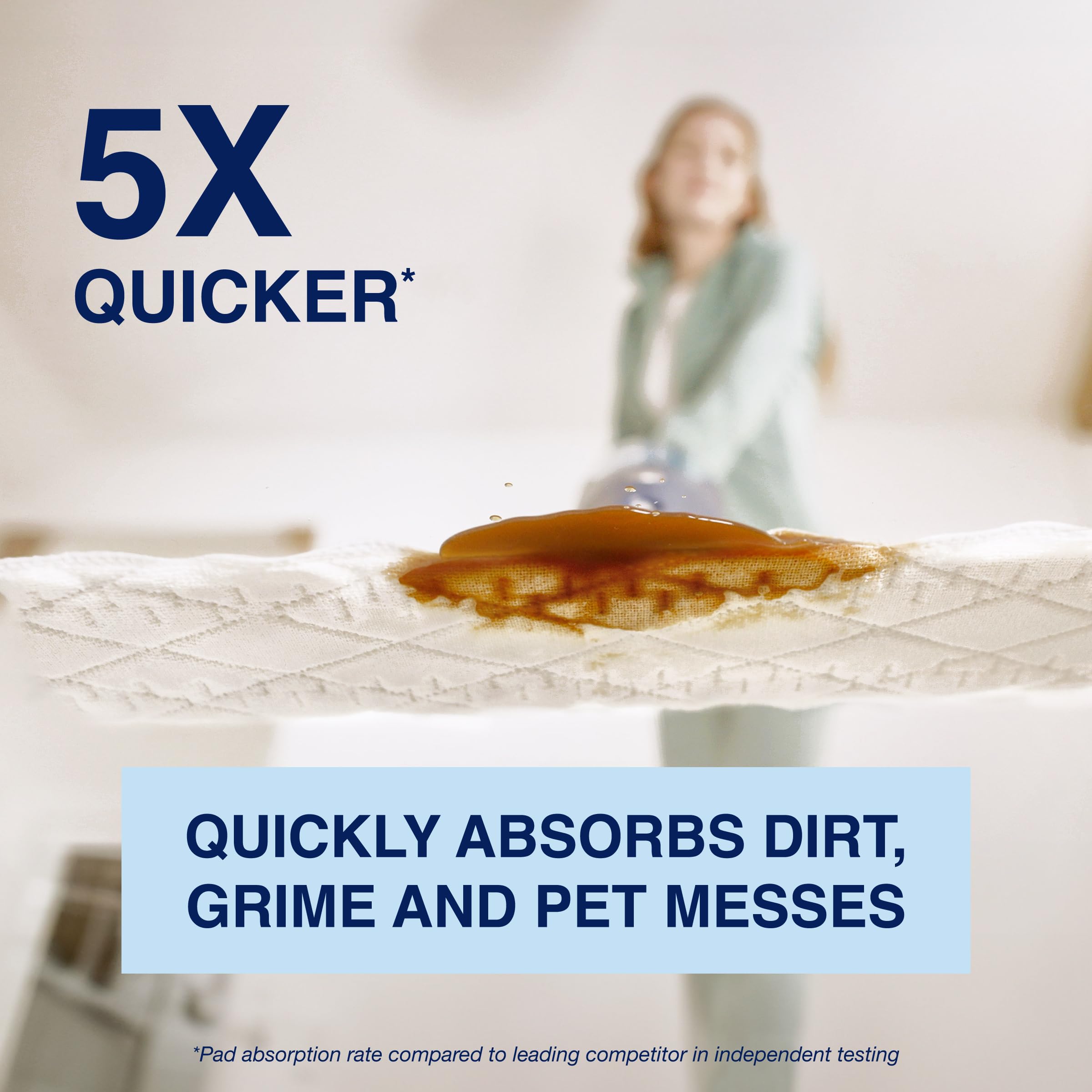Bona disposable pad quickly absorbs dirt on wood, tile, and stone.