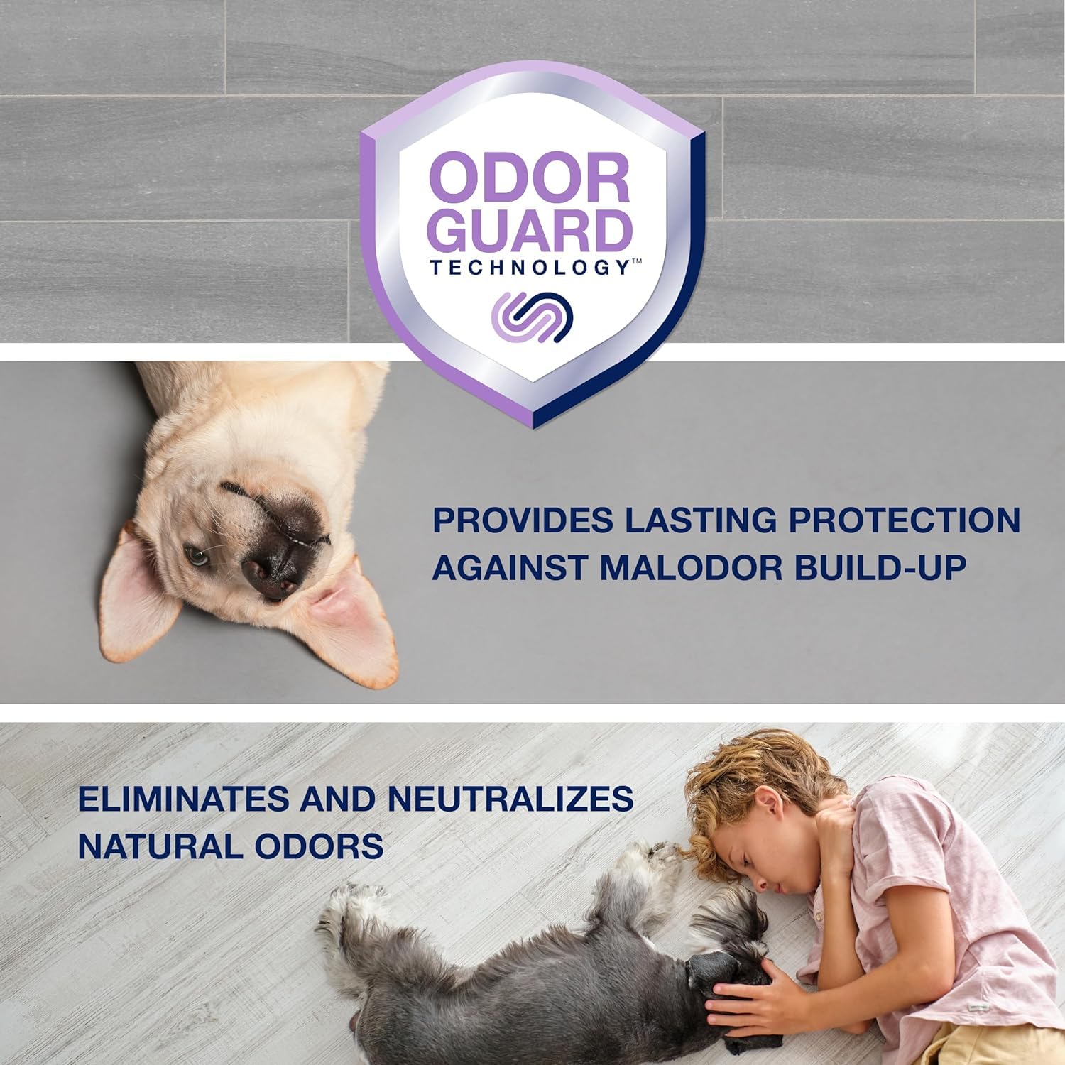 Spot-cleaning small pet messes with Bona Pet Spray.