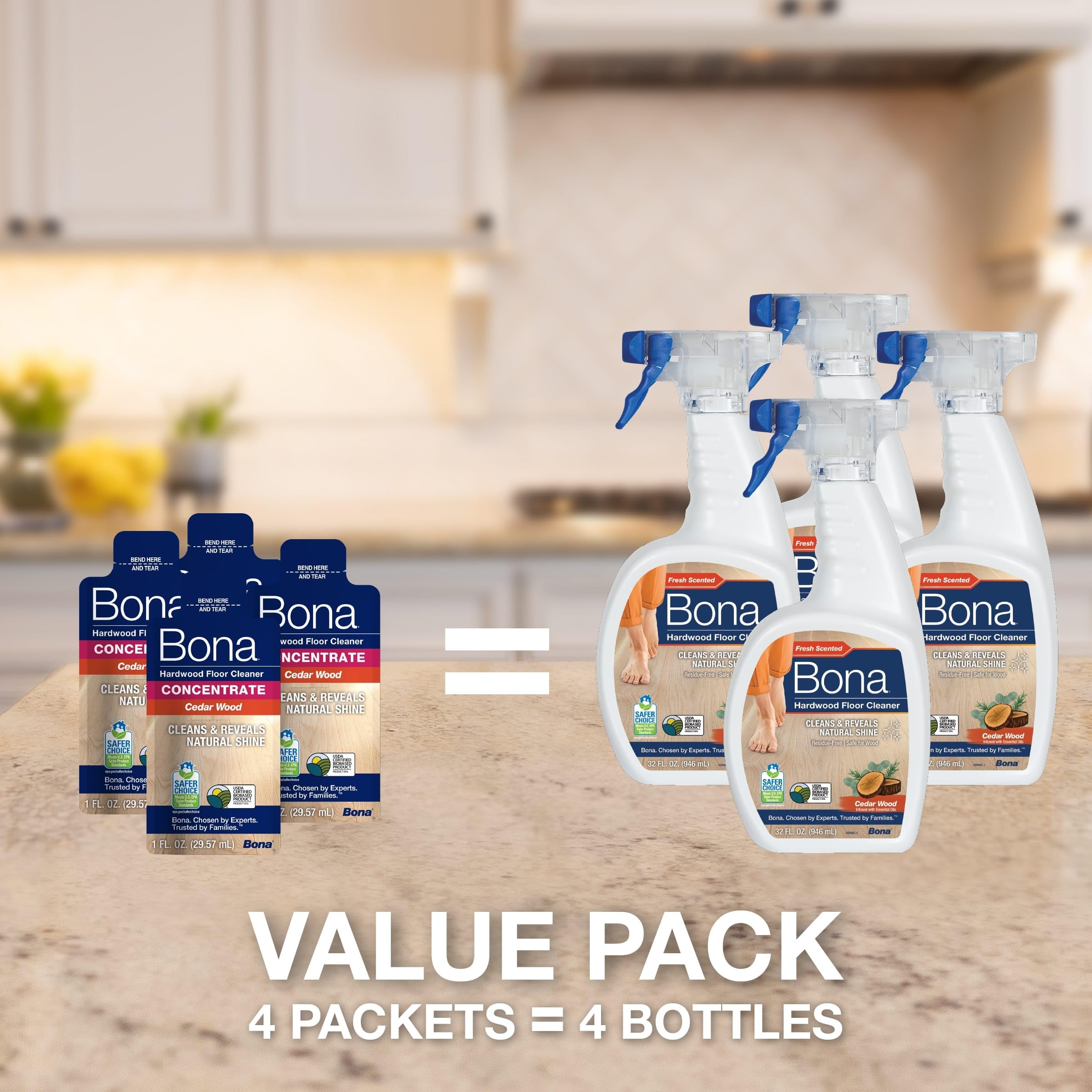 Bona floor cleaner concentrate to pour into bottle for easy spray application