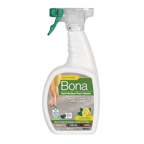Lemon Mint Bona spray-action for quick cleaning.