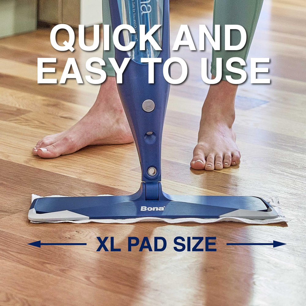 Bona pads compatible with Bona mops and Swiffer for versatility.