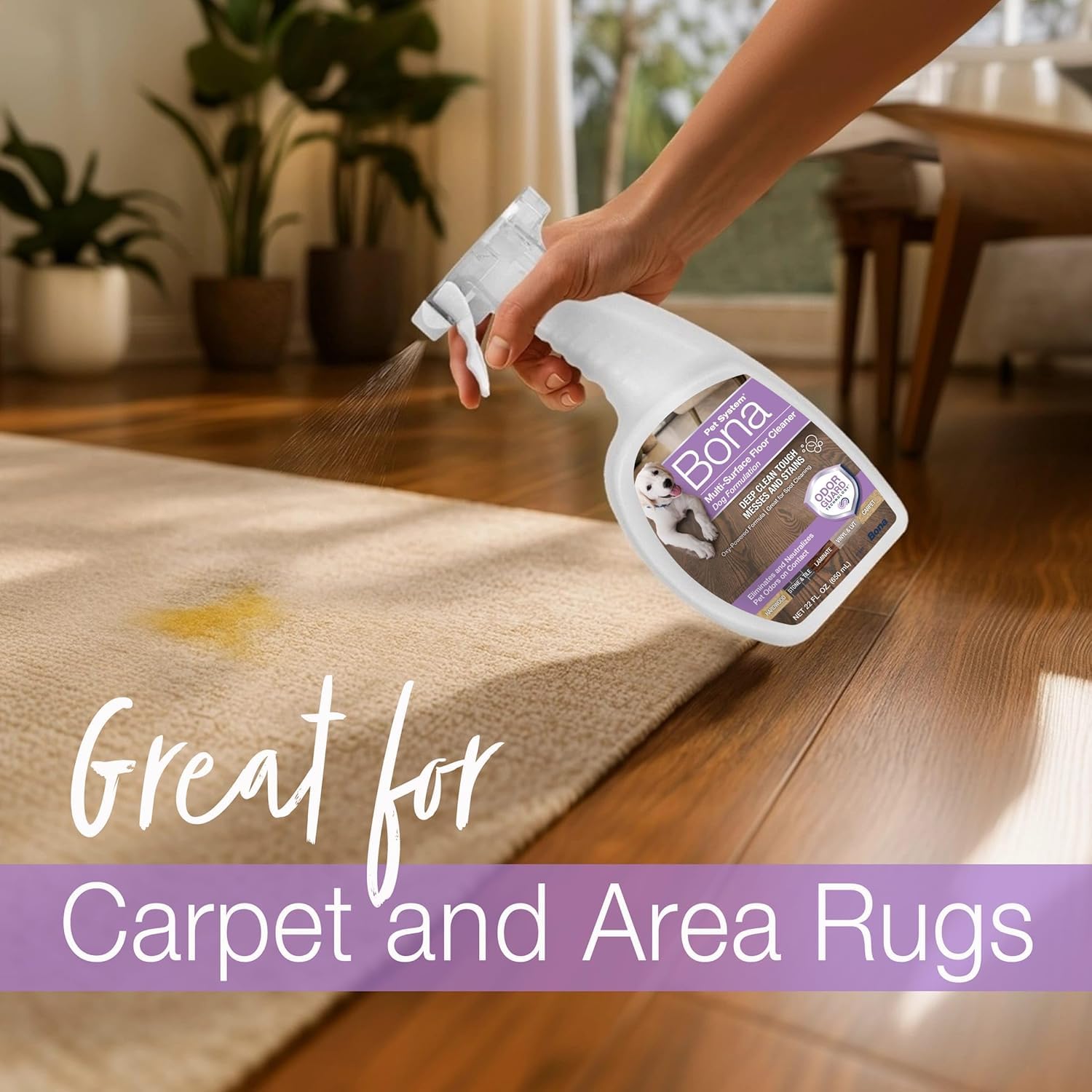 Residue-free, fast-drying Bona formula works on floors after use.
