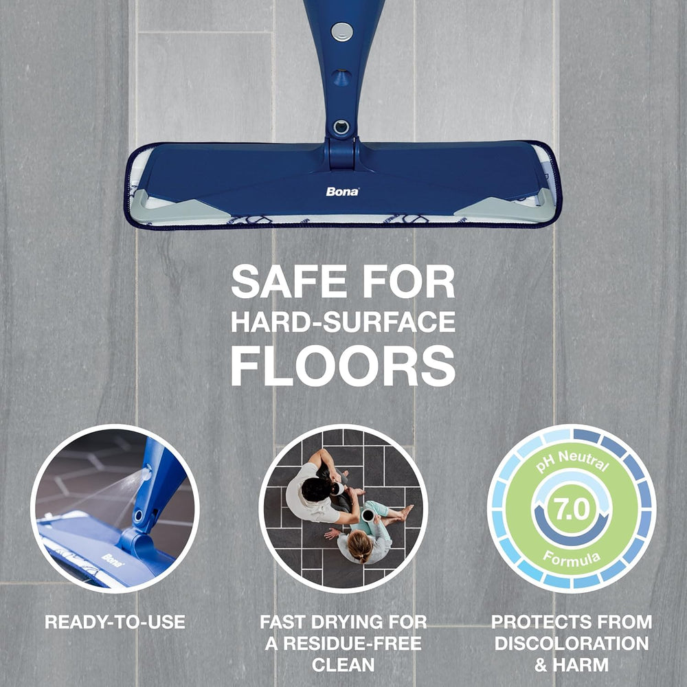 Bona residue-free cleaning action removes dust and grime