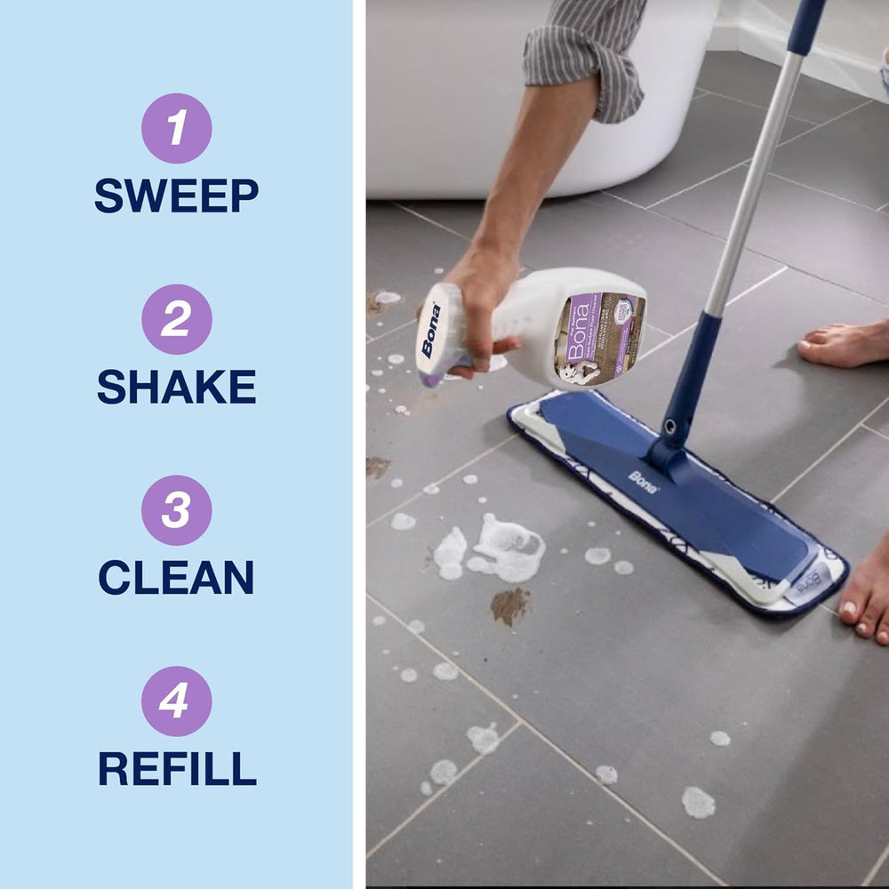 Bona Pet Spray is safe for hardwood, carpet, and area rugs.