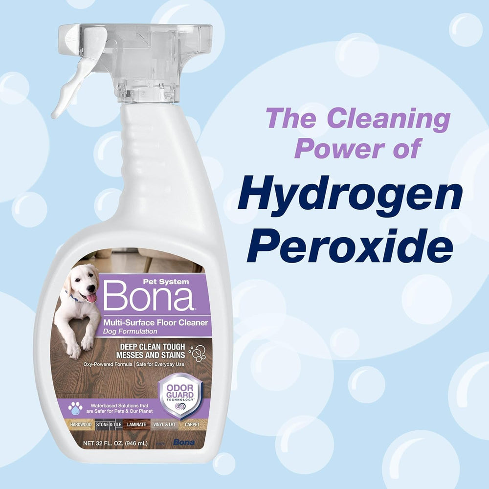 Pair Bona Pet Spray with the Pet System Microfiber Mop for best results.