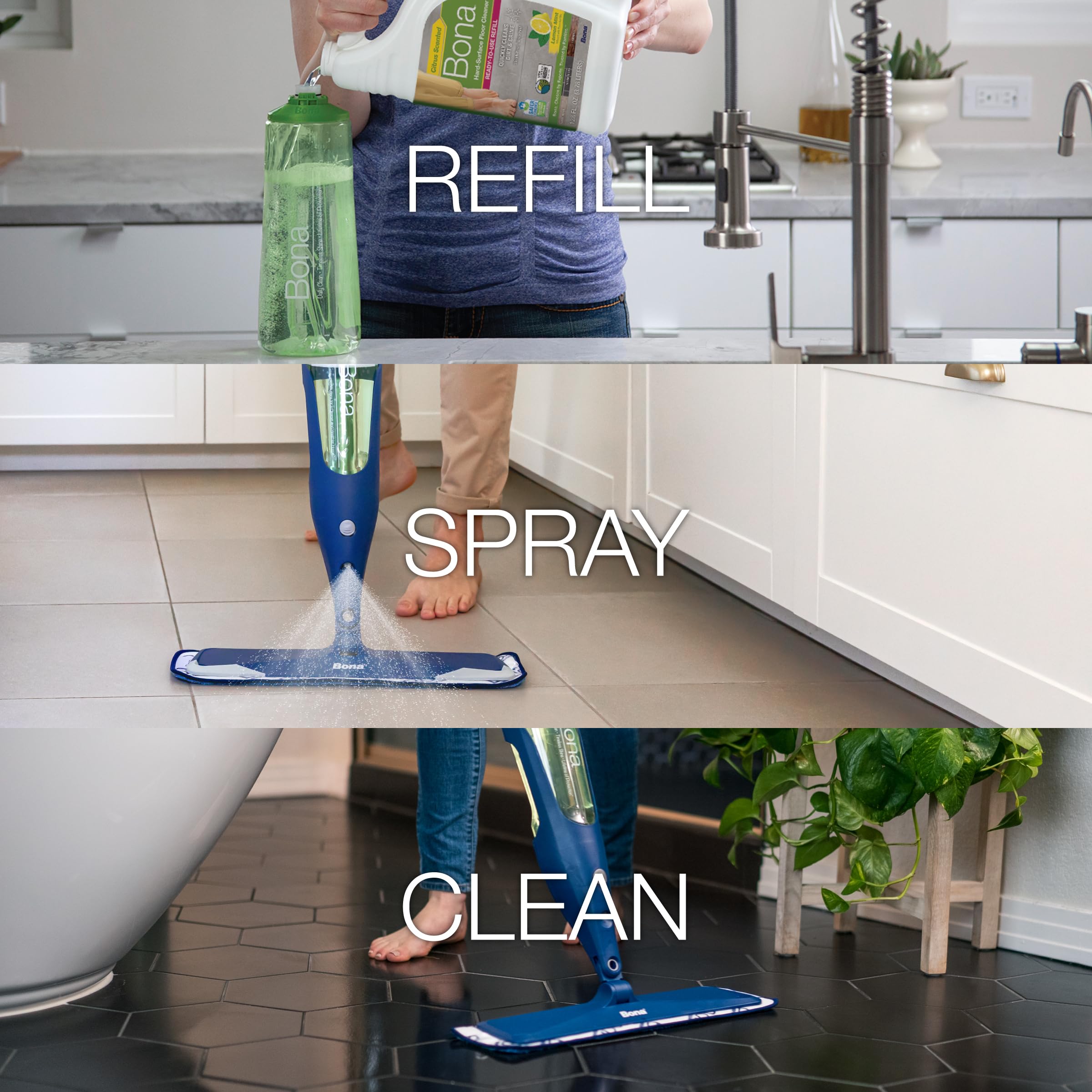 Bona Safer Choice certification label on the refill