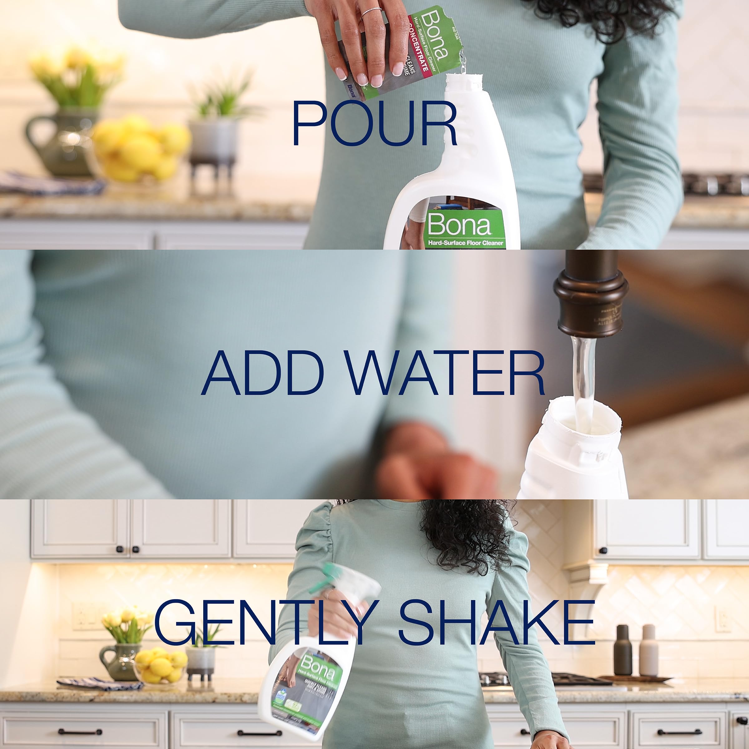 Bona spray mop-ready cleaner for quick floor refreshes.