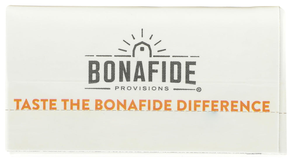 Bonafide Provisions ingredients close-up showing organic bones and no added nitrates for flavor.