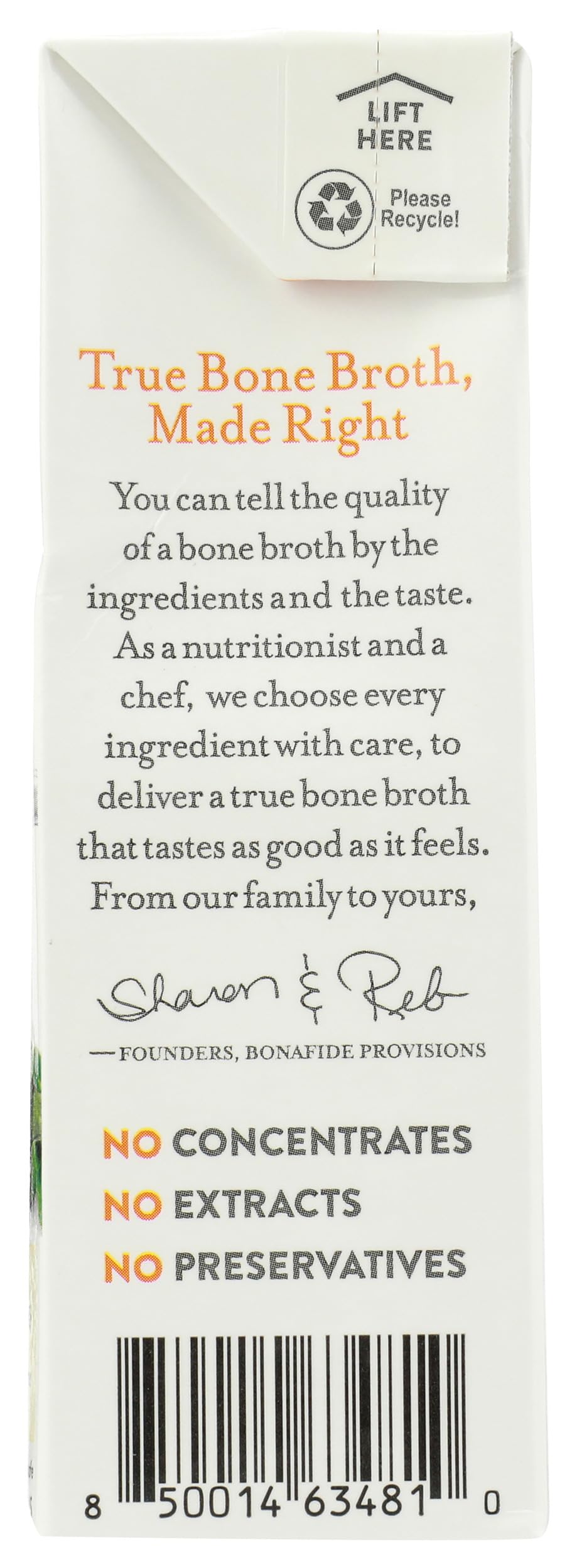 Bonafide Provisions bone broth bowl steam suggesting comforting stock for soups and sauces.