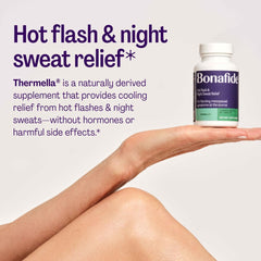 Bonafide Thermella bottle label close-up with easy dosage information
