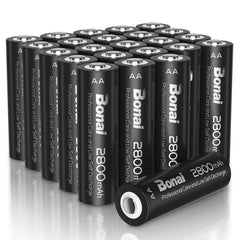 BONAI rechargeable AA 2800mAh pack powering everyday devices with reliable, long-lasting performance.