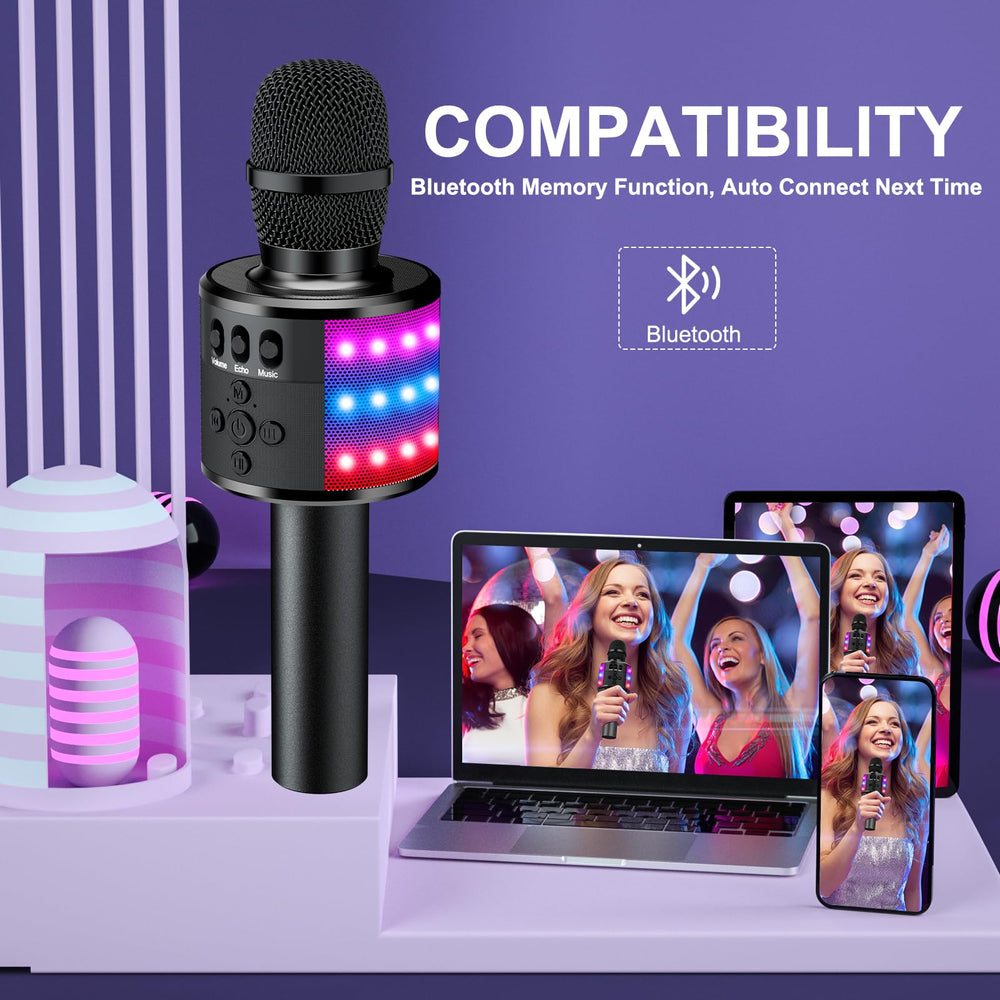 BONAOK mic features echo effects to enhance live performances.
