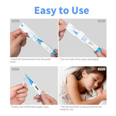 Boncare thermometer covers for oral use promote hygienic temperature checks.