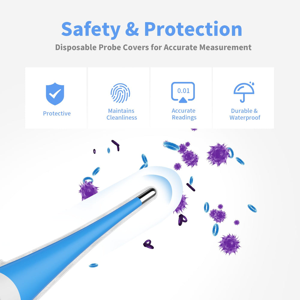 Boncare disposable probe covers close-up showing single-use protection for clean readings.