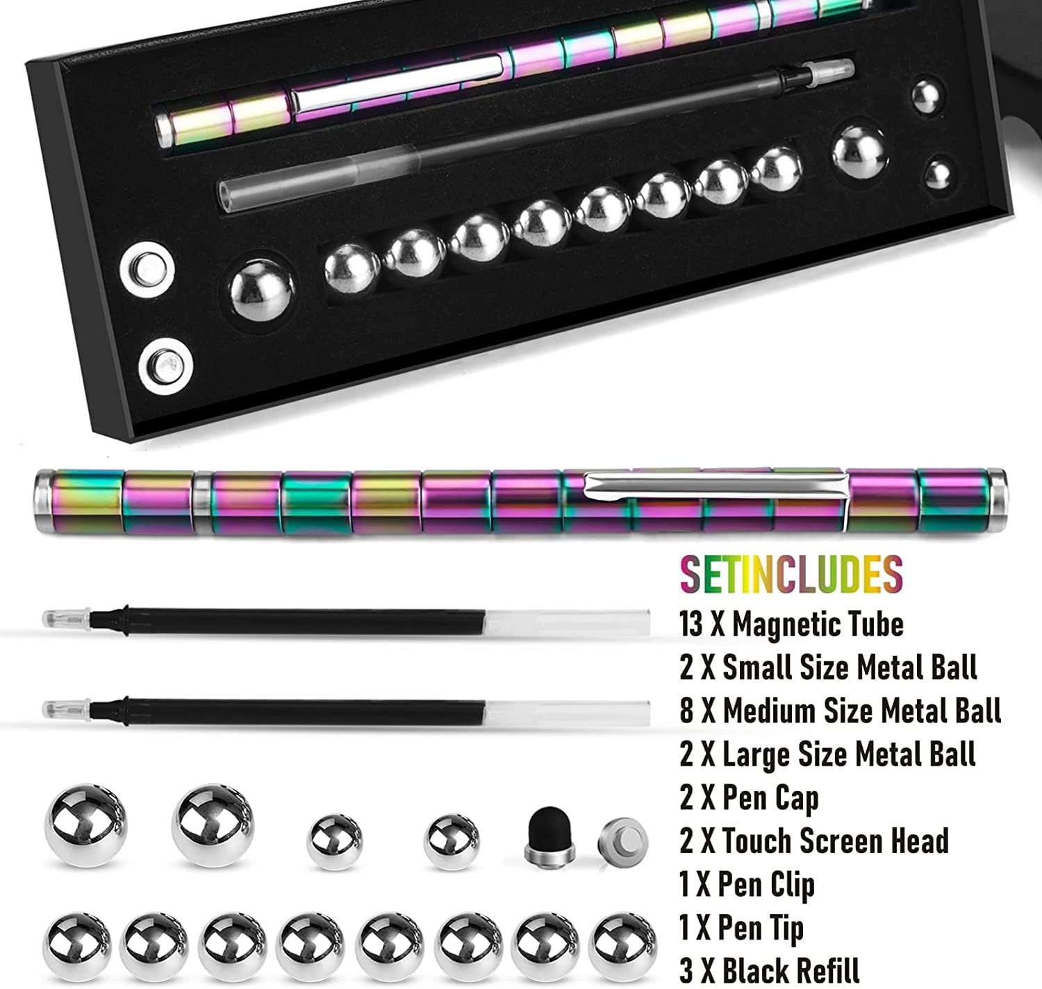 boncty drop-resistant magnetic pen with gold plating for durability