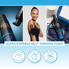 Bondi Sands application glide shows smooth, streak-free coverage.
