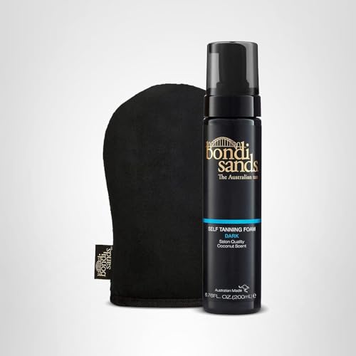 Product set displayed for easy at-home tanning routine.