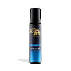 Bondi Sands Ultra Express Foam bottle shown with fragrance-free self tan.