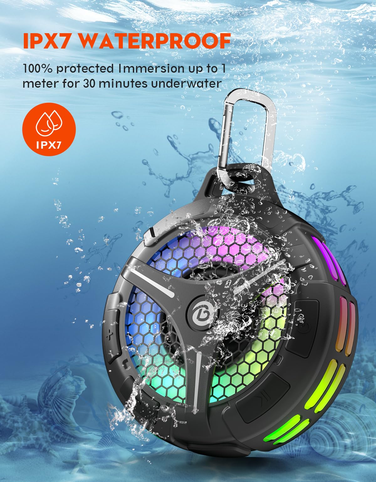 Bondidea IPX7 waterproof rating protects against splashes and brief submersion.