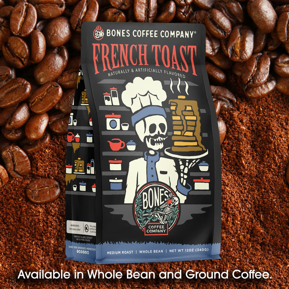 Bones Coffee Company resealable bag preserves freshness between cups
