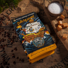Bones Coffee ground coffee ready for auto drip convenience and consistency