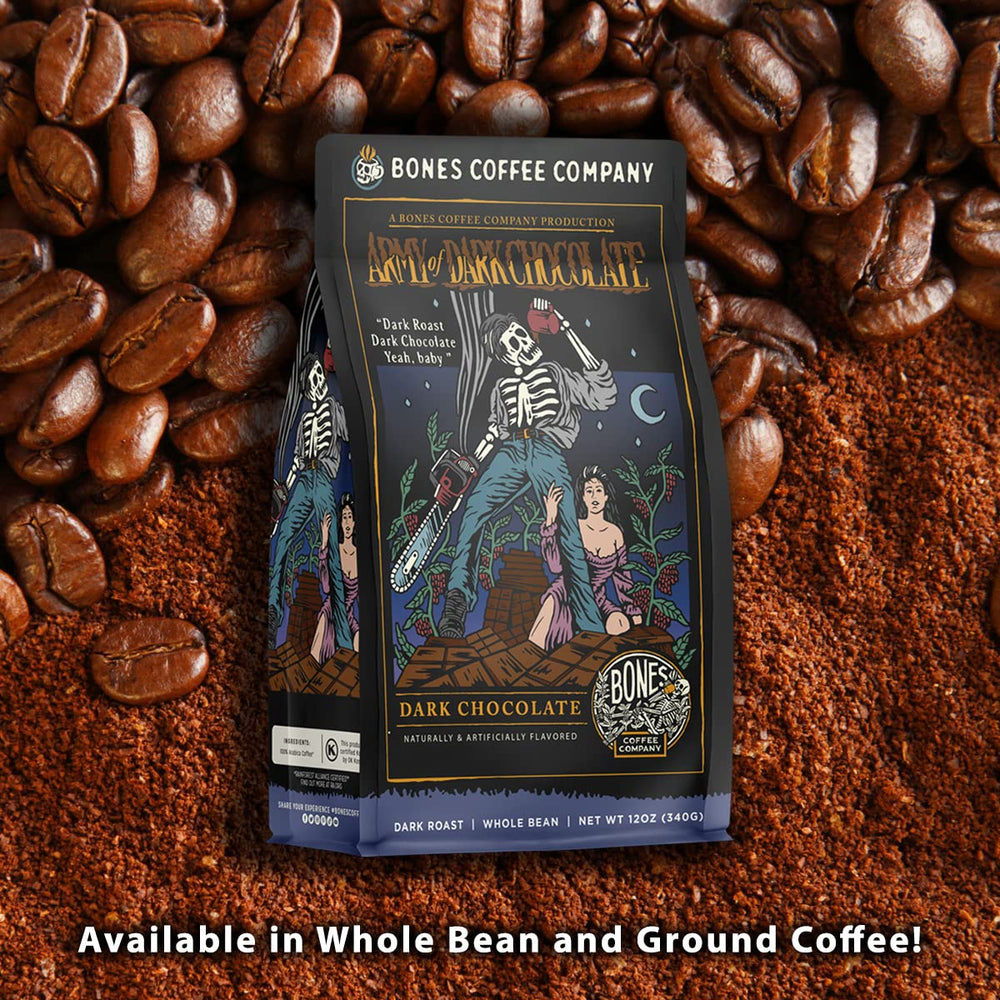 Bones Coffee small-batch roast process highlighted by artisan care and vivid aroma