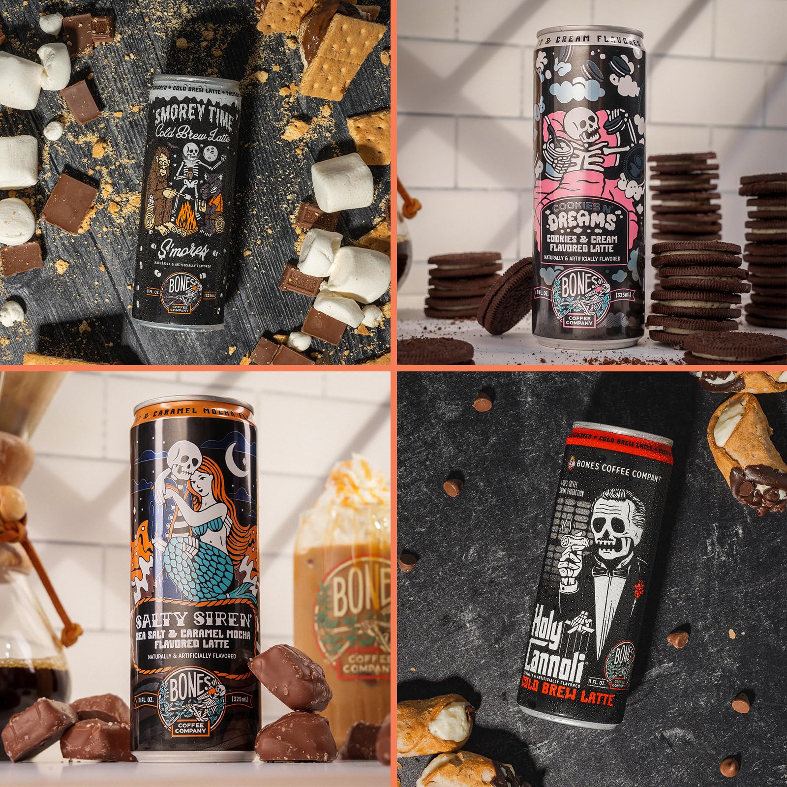 Bones Coffee S'mores Latte 12-pack showcase