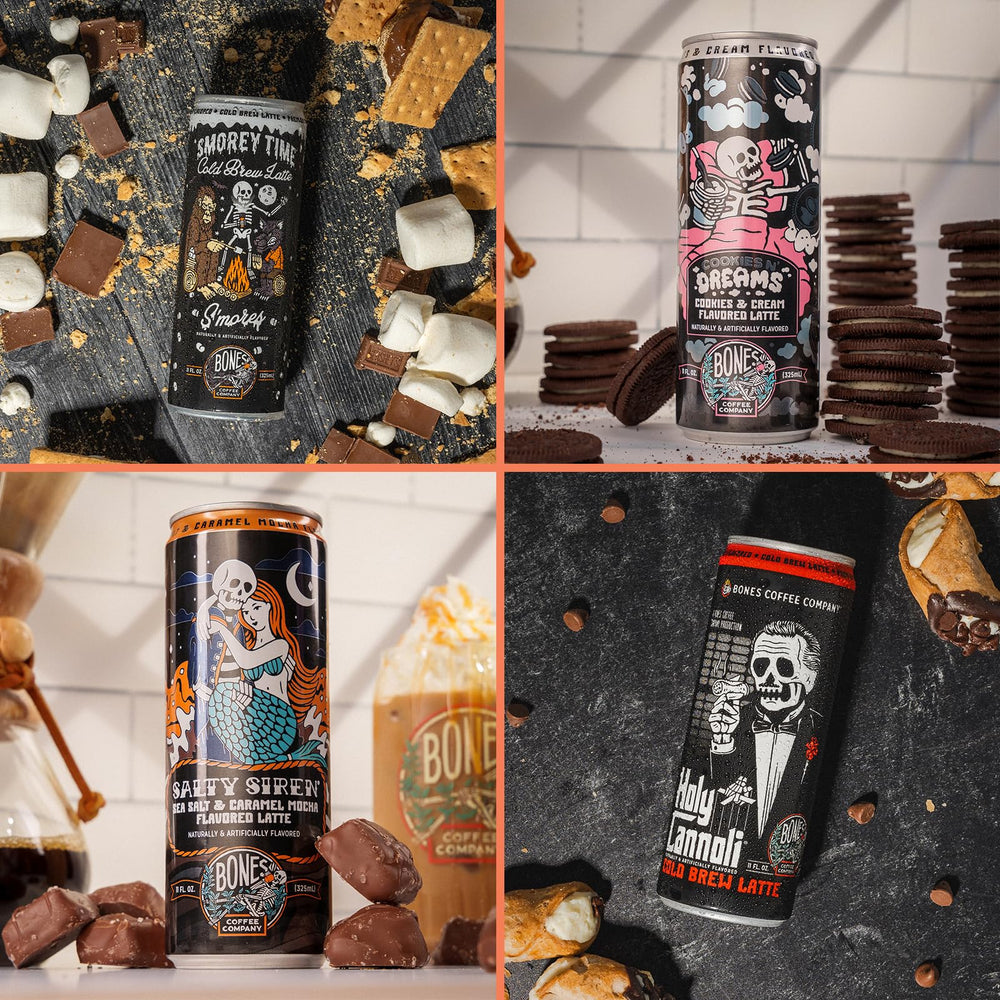Bones Coffee S'mores Latte 12-pack showcase