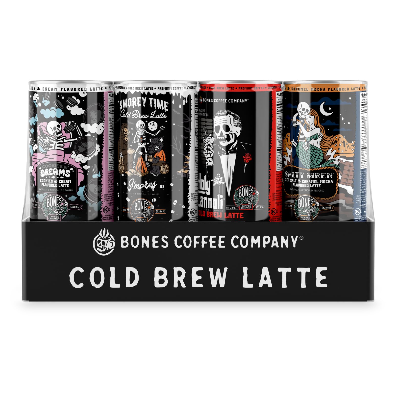 Bones Coffee S'mores Latte being poured into a glass