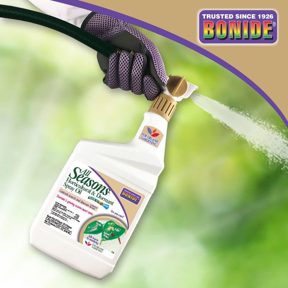Bonide All Seasons Spray Oil green-tip application during growth stage.