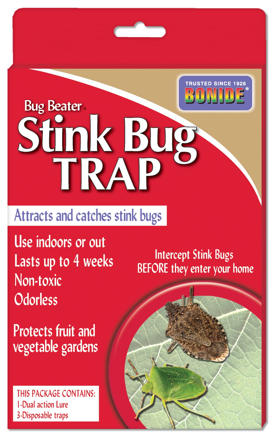 Bonide Bug Beater Stink Bug Trap for outdoor use attracts and traps stink bugs from around the home.