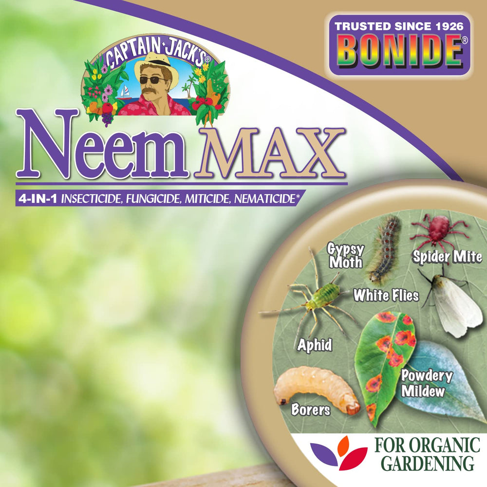 Hydroponics-compatible Neem Max can be used as foliar spray or drencher