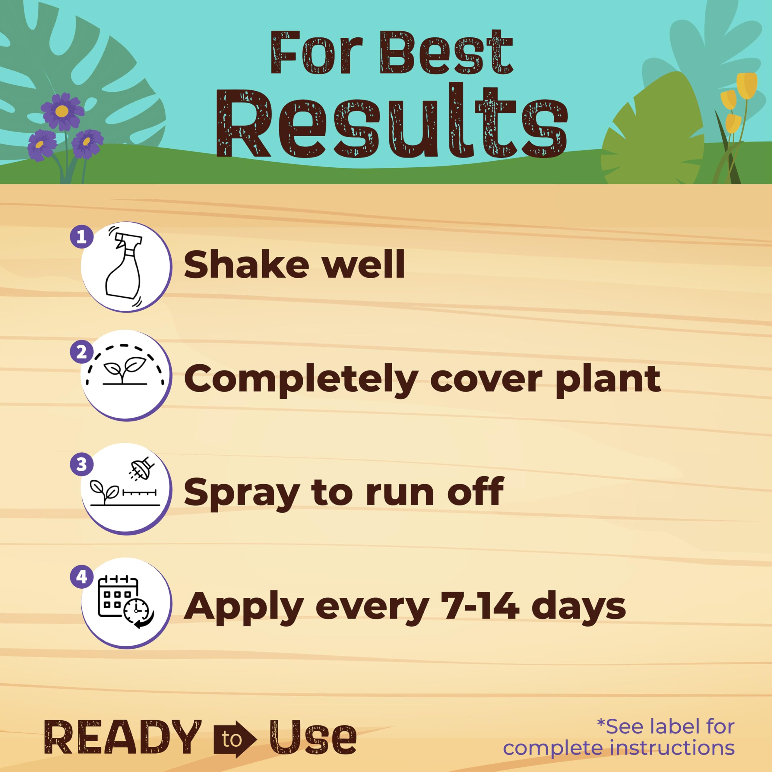 Organic gardening with Bonide Neem Oil approved for harvest-day safety.