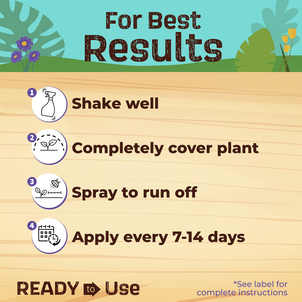 Organic gardening with Bonide Neem Oil approved for harvest-day safety.