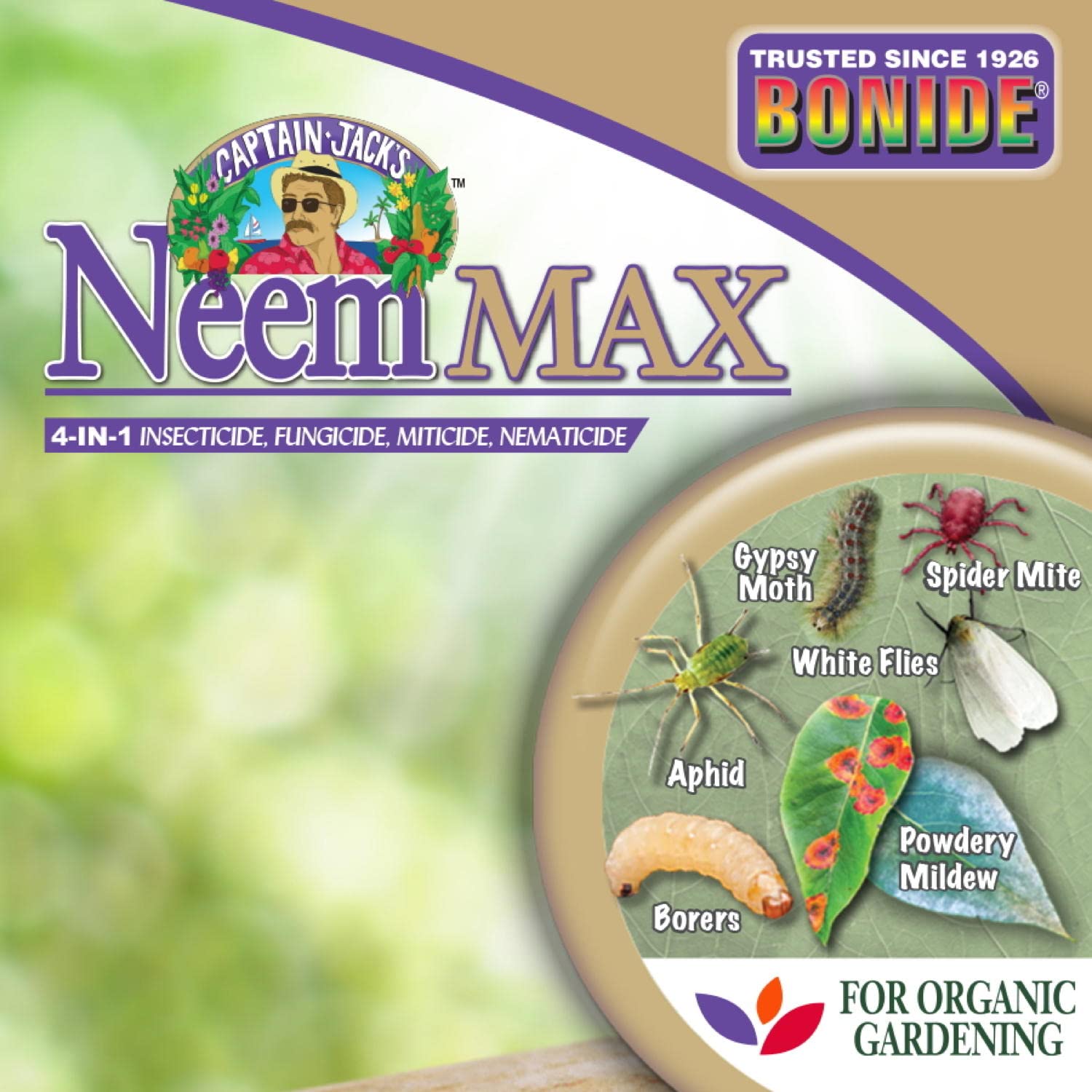 NeemMax used to manage pests and mildew on vegetables.